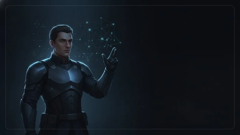 Strategist character illustration
